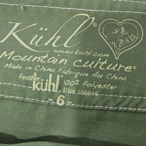 Kühl Feather Mountain Culture Wrap Hiking Skirt Green Size 6 100% Polyester - Picture 3 of 8